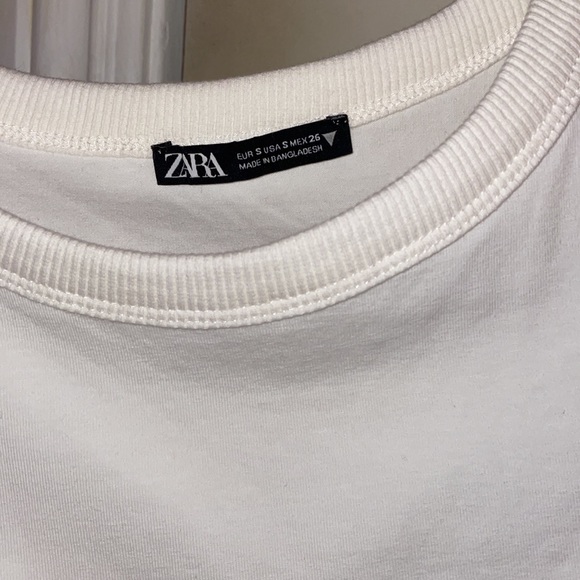 Zara white cinch t-shirt - Picture 3 of 4
